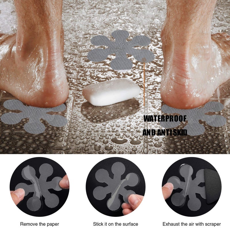 Secopad Bathtub Stickers Non-Slip, Safety Shower Treads Adhesive Appliques with Premium Scraper - Image 5